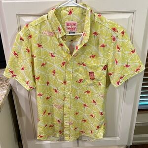 Natty light short sleeve button down